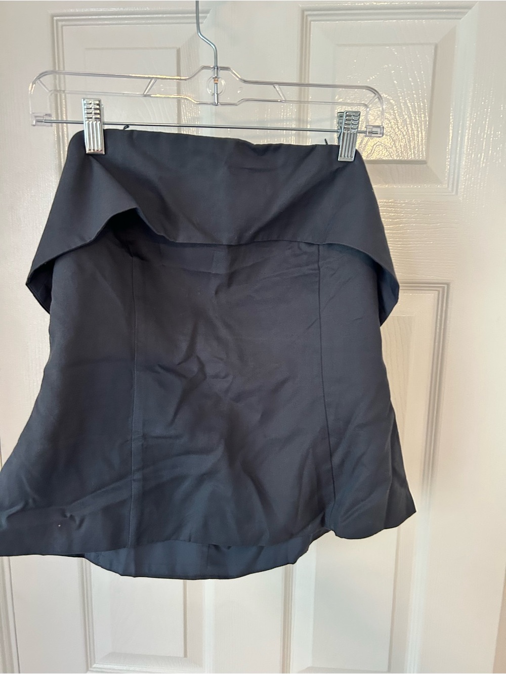 Loft Versa Fold Over Strapless Top navy NWT